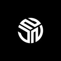 NJN letter logo design on black background. NJN creative initials letter logo concept. NJN letter design. vector
