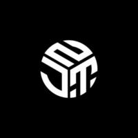 NJT letter logo design on black background. NJT creative initials letter logo concept. NJT letter design. vector