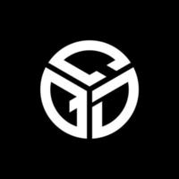 diseño del logotipo de la letra cqd sobre fondo negro. concepto de logotipo de letra de iniciales creativas cqd. diseño de letras cqd. vector