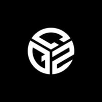 CQZ letter logo design on black background. CQZ creative initials letter logo concept. CQZ letter design. vector