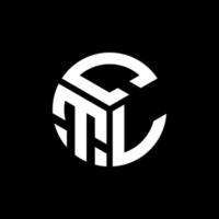 CTL letter logo design on black background. CTL creative initials letter logo concept. CTL letter design. vector