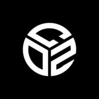 COZ letter logo design on black background. COZ creative initials letter logo concept. COZ letter design. vector