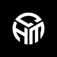 CHM letter logo design on black background. CHM creative initials letter logo concept. CHM letter design. vector
