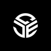 CJE letter logo design on black background. CJE creative initials letter logo concept. CJE letter design. vector