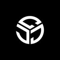 CJJ letter logo design on black background. CJJ creative initials letter logo concept. CJJ letter design. vector