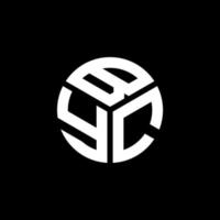 BYC letter logo design on black background. BYC creative initials letter logo concept. BYC letter design. vector