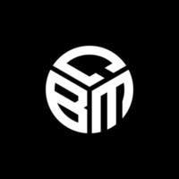 CBM letter logo design on black background. CBM creative initials letter logo concept. CBM letter design. vector
