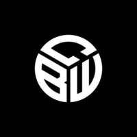 CBW letter logo design on black background. CBW creative initials letter logo concept. CBW letter design. vector