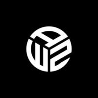 AWZ letter logo design on black background. AWZ creative initials letter logo concept. AWZ letter design. vector