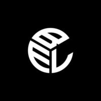 BEL letter logo design on black background. BEL creative initials letter logo concept. BEL letter design. vector