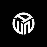 diseño de logotipo de letra awn sobre fondo negro. concepto de logotipo de letra de iniciales creativas de awn. diseño de letra de awn. vector