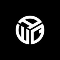 AWQ letter logo design on black background. AWQ creative initials letter logo concept. AWQ letter design. vector
