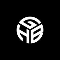 diseño del logotipo de la letra ghb sobre fondo negro. concepto de logotipo de letra de iniciales creativas de ghb. diseño de letras ghb. vector