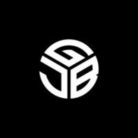 GJB letter logo design on black background. GJB creative initials letter logo concept. GJB letter design. vector