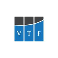 diseño de logotipo de letra vtf sobre fondo blanco. concepto de logotipo de letra de iniciales creativas vtf. diseño de letras vtf. vector