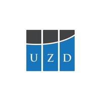 UZD letter logo design on white background. UZD creative initials letter logo concept. UZD letter design. vector