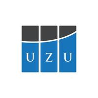 UZU letter logo design on white background. UZU creative initials letter logo concept. UZU letter design. vector