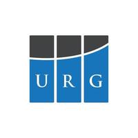 URG letter logo design on white background. URG creative initials letter logo concept. URG letter design. vector