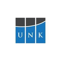 diseño de logotipo de letra unk sobre fondo blanco. concepto de logotipo de letra de iniciales creativas unk. diseño de letras desconocidas. vector