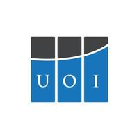 UOI letter logo design on white background. UOI creative initials letter logo concept. UOI letter design. vector
