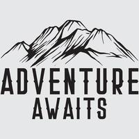 The Awesome Adventure Awaits T-shirt Design File vector