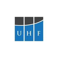 diseño de logotipo de letra uhf sobre fondo blanco. concepto de logotipo de letra de iniciales creativas uhf. diseño de letras uhf. vector