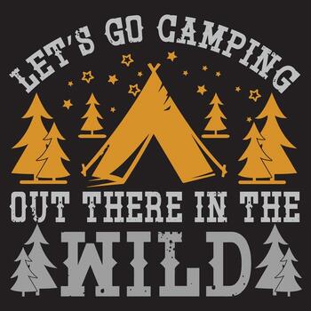 vamos a acampar en el archivo vectorial salvaje vector