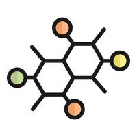 molecule vector icon, school and education icon