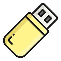 USB vector icon, school and education icon