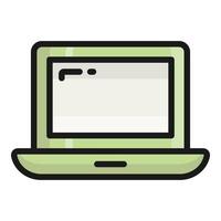 laptop vector icon, school and education icon