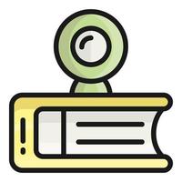 video lesson vector icon, school and education icon