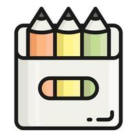 pencil color vector icon, school and education icon