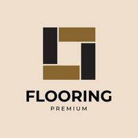 Wood  parquet flooring vinyl  granite tile logo vector illustration design