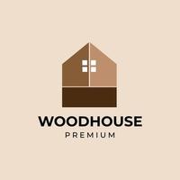 wood house logo template Vector illustration design