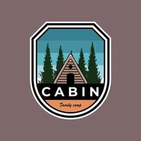 Vintage modern cabin emblem logo vector illustration