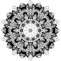 Circular flower mandala. Decorative round ornament in oriental style vector