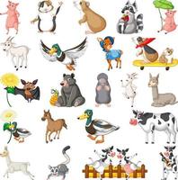 Set of different kids of animals vector