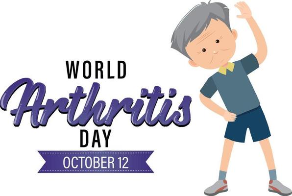 World arthritis day word banner design