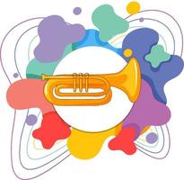 Trumpet on white background vector