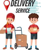 Delivery man with packages vector