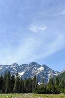 Morskie Oko lake Eye of the Sea at Tatra National Park near Zakopane city in Poland photo