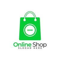 Online shopping logo design vector