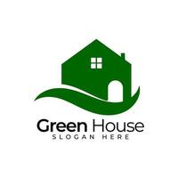 Green house logo design vector