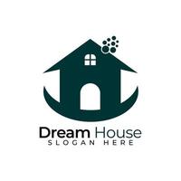 Dream house logo template vector