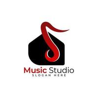 Music studio logo design vector