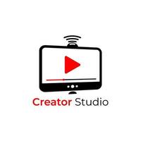 Live streaming logo design vector