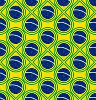 patrón sin fisuras de la bandera de brasil. ilustración vectorial