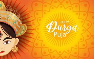 Durga Puja Indian festival banner vector