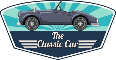 Classic car concept with old car side view vector