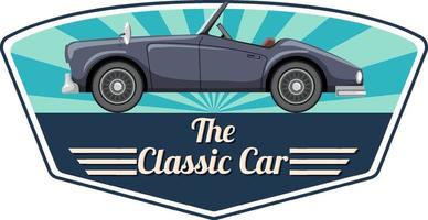 Classic car concept with old car side view vector